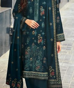 Teal Opulence – 3-Piece-Unstitched