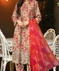 Crimson Petals – 3-Piece-Unstitched