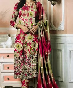 Magenta Meadow – 3-Piece Unstitched